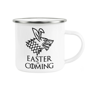 Easter is coming (GOT), Metallic enamel cup white 360ml