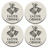 SET of 4 round wooden coasters (9cm)