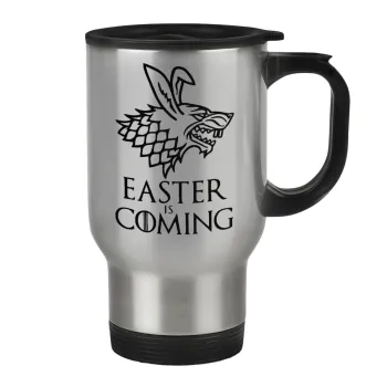 Easter is coming (GOT), Κούπα ταξιδιού ανοξείδωτη με καπάκι, διπλού τοιχώματος (θερμό) 450ml