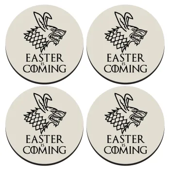 Easter is coming (GOT), ΣΕΤ 4 Σουβέρ ξύλινα στρογγυλά (9cm)
