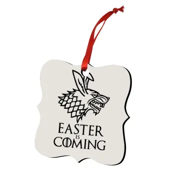 Easter is coming (GOT), Στολίδι Χριστουγεννιάτικο στολίδι polygon ξύλινο 7.5cm