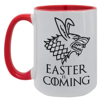 Easter is coming (GOT), Κούπα Mega 15oz, κεραμική Κόκκινη, 450ml