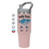 Pink color, 890ml (30oz) stainless Steel Tumbler with Handle