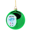 Green Christmas tree ornament ball 8cm