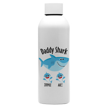 Daddy Shark (με ονόματα παιδικά), Μεταλλικό παγούρι νερού, 304 Stainless Steel 800ml