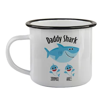 Daddy Shark (με ονόματα παιδικά), Κούπα εμαγιέ με μαύρο χείλος 360ml