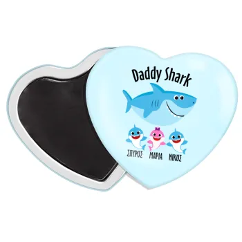 Daddy Shark (με ονόματα παιδικά), Μαγνητάκι καρδιά (57x52mm)