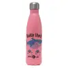 Μεταλλικό παγούρι θερμός Ροζ Ματ (Stainless steel), διπλού τοιχώματος, 500ml