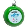 Green Christmas tree ornament bauble 8cm