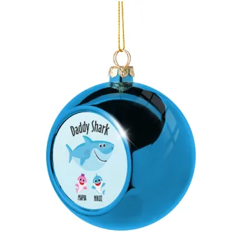 Daddy Shark (με ονόματα παιδικά), Blue Christmas tree ball ornament 8cm