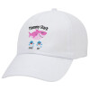 Mommy Shark (με ονόματα παιδικά), Καπέλο ενηλίκων Jockey Λευκό (snapback, 5-φύλλο, unisex)