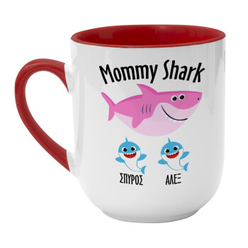 Mommy Shark (με ονόματα παιδικά), Κούπα κεραμική tapered 260ml