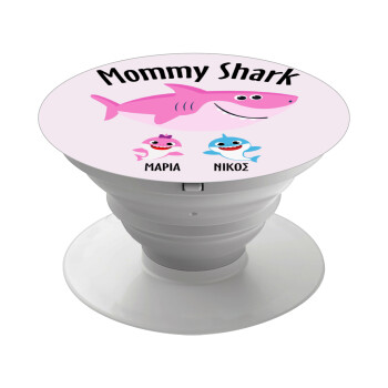 Mommy Shark (με ονόματα παιδικά), Phone Holders Stand  White Hand-held Mobile Phone Holder