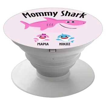 Mommy Shark (με ονόματα παιδικά), Phone Holders Stand  Λευκό Βάση Στήριξης Κινητού στο Χέρι