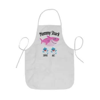 Mommy Shark (με ονόματα παιδικά), Ποδιά Σεφ ολόσωμη κοντή  Παιδική (44x62cm)