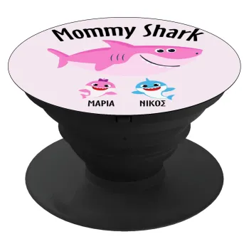 Mommy Shark (με ονόματα παιδικά), Phone Holders Stand  Black Hand-held Mobile Phone Holder