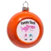 Orange Christmas tree ornament bauble 8cm