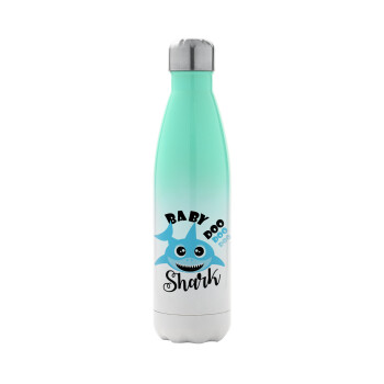 Baby Shark (boy), Metal mug thermos Green/White (Stainless steel), double wall, 500ml