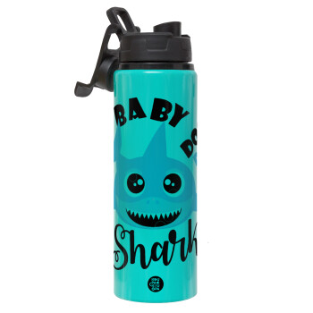 Baby Shark (boy), Metallic water bottle with safety lid, 850ml aluminum