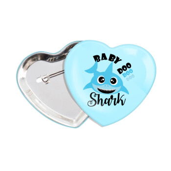Baby Shark (boy), Κονκάρδα παραμάνα καρδιά (57x52mm)