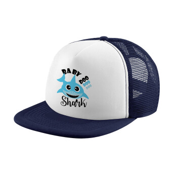 Baby Shark (boy), Καπέλο Soft Trucker με Δίχτυ Dark Blue/White 