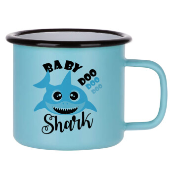 Baby Shark (boy), Κούπα Μεταλλική εμαγιέ ΜΑΤ σιέλ 360ml
