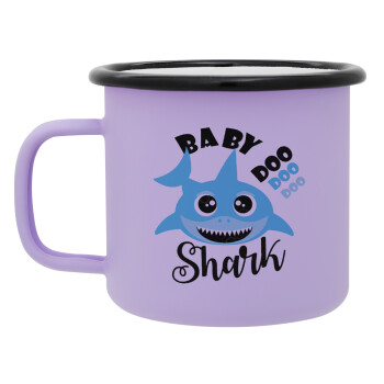 Baby Shark (boy), Κούπα Μεταλλική εμαγιέ ΜΑΤ Light Pastel Purple 360ml
