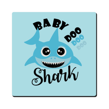 Baby Shark (boy), Τετράγωνο μαγνητάκι ξύλινο 6x6cm