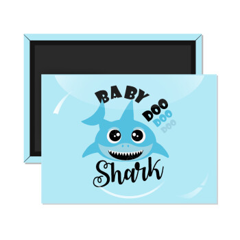 Baby Shark (boy), Ορθογώνιο μαγνητάκι ψυγείου διάστασης 9x6cm