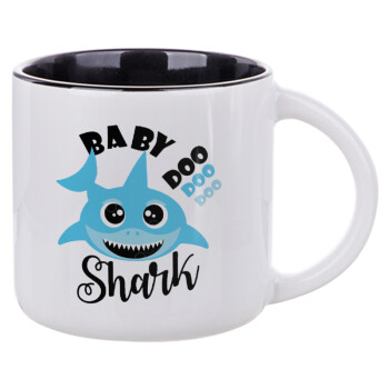 Baby Shark (boy), Κούπα κεραμική 400ml Λευκή/Μαύρη