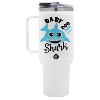 Baby Shark (boy), Mega Stainless steel Tumbler with lid, double wall 1,2L