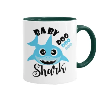 Baby Shark (boy), Κούπα χρωματιστή πράσινη, κεραμική, 330ml