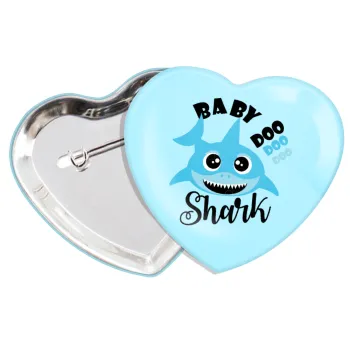 Baby Shark (boy), Κονκάρδα παραμάνα καρδιά (57x52mm)