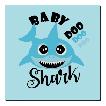 Baby Shark (boy), Τετράγωνο μαγνητάκι ξύλινο 6x6cm