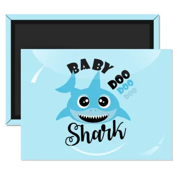 Baby Shark (boy), Ορθογώνιο μαγνητάκι ψυγείου διάστασης 9x6cm