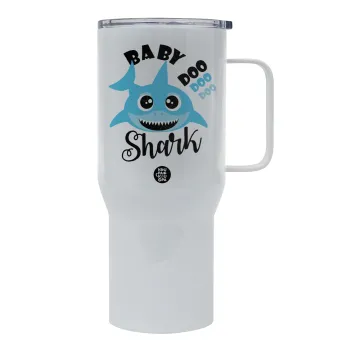 Baby Shark (boy), Tumbler με καπάκι, διπλού τοιχώματος (θερμό) 750L