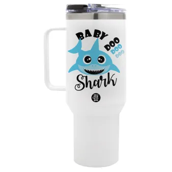 Baby Shark (boy), Mega Tumbler με καπάκι, διπλού τοιχώματος (θερμό) 1,2L