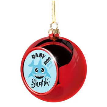 Baby Shark (boy), Christmas tree ball Red 8cm