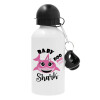Baby Shark (girl), Metal water bottle, White, aluminum 500ml