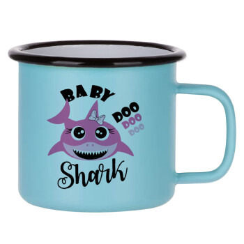 Baby Shark (girl), Κούπα Μεταλλική εμαγιέ ΜΑΤ σιέλ 360ml