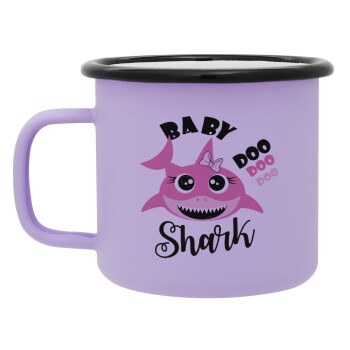 Baby Shark (girl), Κούπα Μεταλλική εμαγιέ ΜΑΤ Light Pastel Purple 360ml