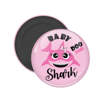 Baby Shark (girl), Μαγνητάκι ψυγείου στρογγυλό διάστασης 5cm