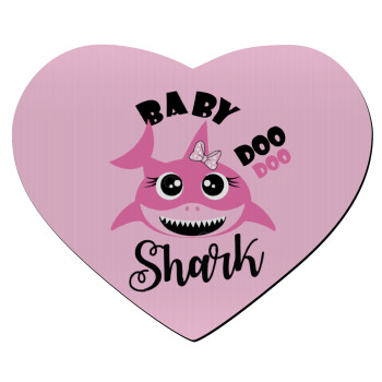 Baby Shark (girl), Mousepad heart 23x20cm