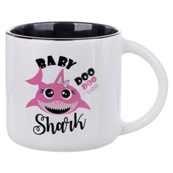 Baby Shark (girl), Κούπα κεραμική 400ml Λευκή/Μαύρη