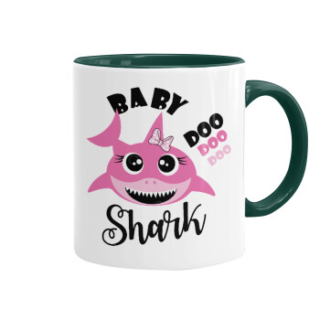 Baby Shark (girl), Mug colored green, ceramic, 330ml