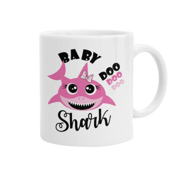Baby Shark (girl), Ceramic coffee mug, 330ml (1pcs)
