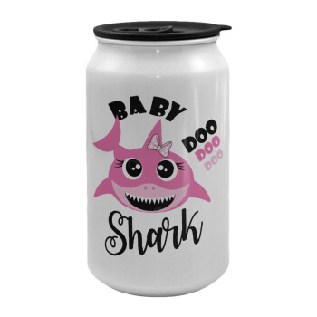 Baby Shark (girl), Κούπα ταξιδιού μεταλλική με καπάκι (tin-can) 500ml