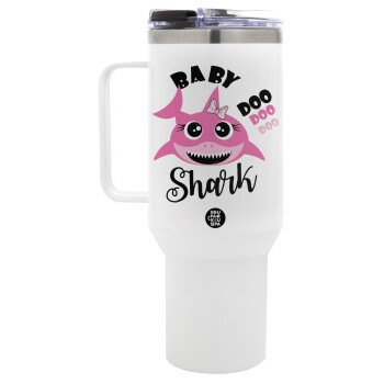 Baby Shark (girl), Mega Stainless steel Tumbler with lid, double wall 1,2L