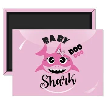 Baby Shark (girl), Ορθογώνιο μαγνητάκι ψυγείου διάστασης 9x6cm