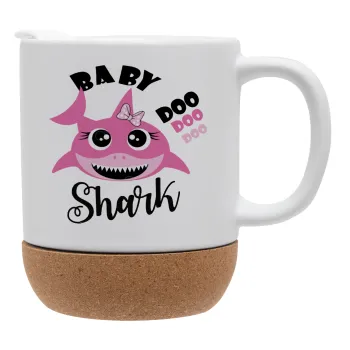 Baby Shark (girl), Ceramic coffee mug Cork (MAT), 330ml